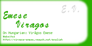 emese viragos business card